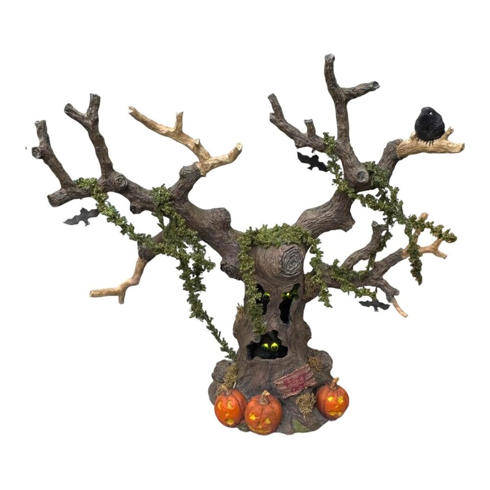 DEPT 56 Retired 15” Halloween SPOOKY HAUNTED TREE: 56.35020 Lights Sounds Motion